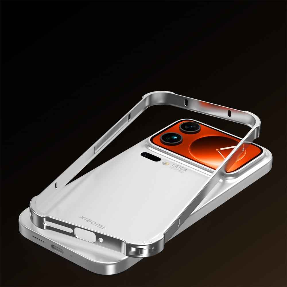 For Xiaomi 17 Pro Bumper Case Heat Dissipation Metal Frame Phone Cover - Black