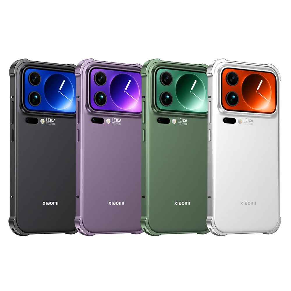 For Xiaomi 17 Pro Bumper Case Heat Dissipation Metal Frame Phone Cover - Purple