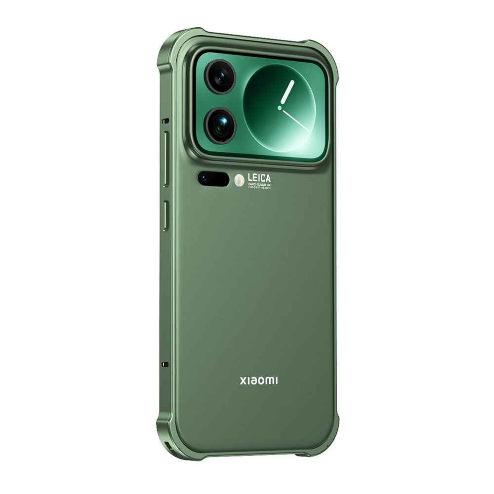 For Xiaomi 17 Pro Bumper Case Heat Dissipation Metal Frame Phone Cover - Green