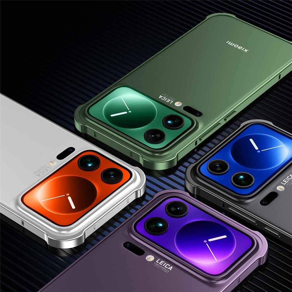 For Xiaomi 17 Pro Bumper Case Heat Dissipation Metal Frame Phone Cover - Green