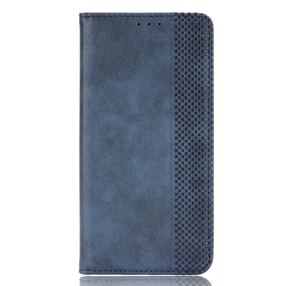 For Xiaomi 17 Pro Max Leather Case Wallet Stand Retro Texture Phone Cover - Blue