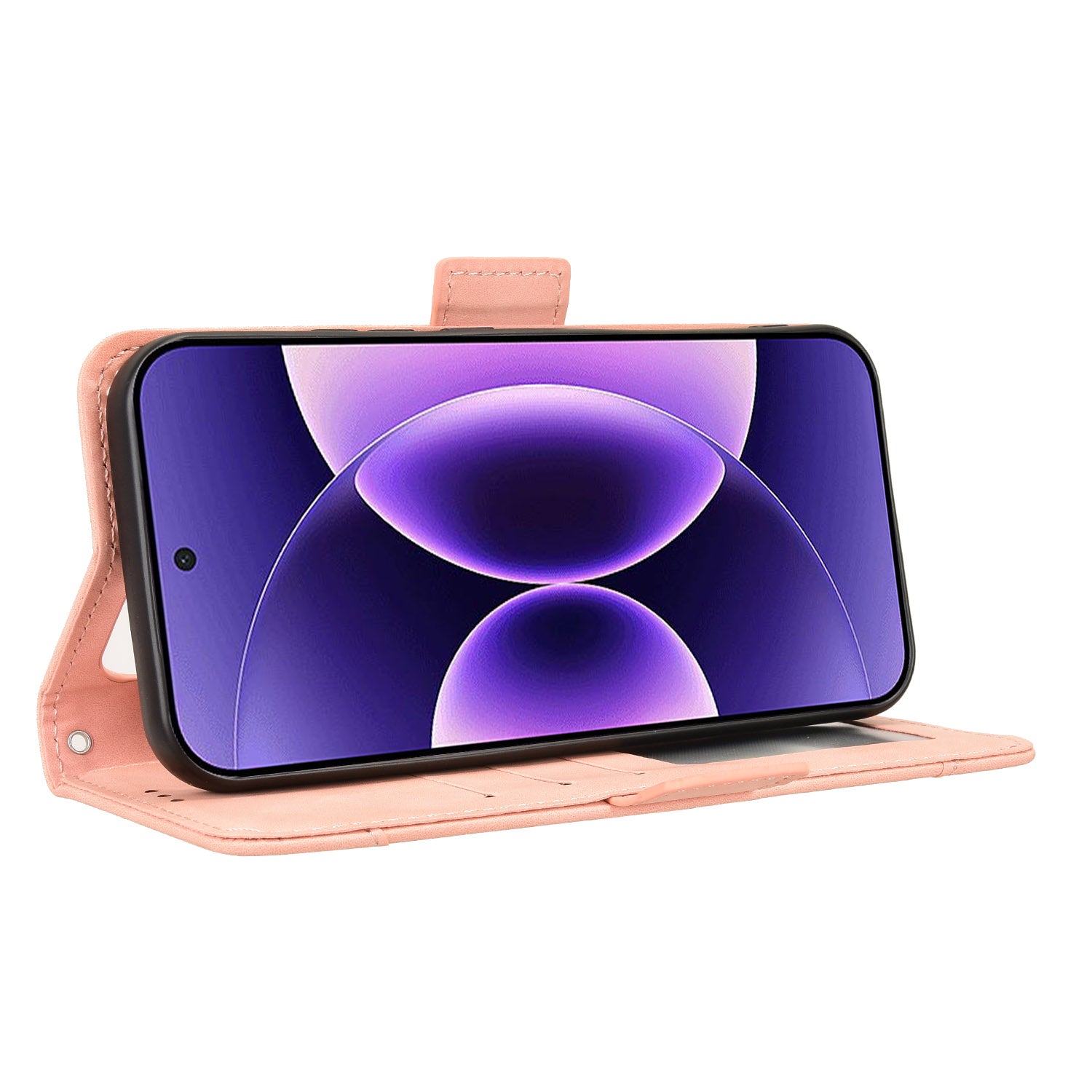 For Xiaomi 17 Pro Max Leather Case Phone Wallet Cover with Multiple Card Slots - Pink