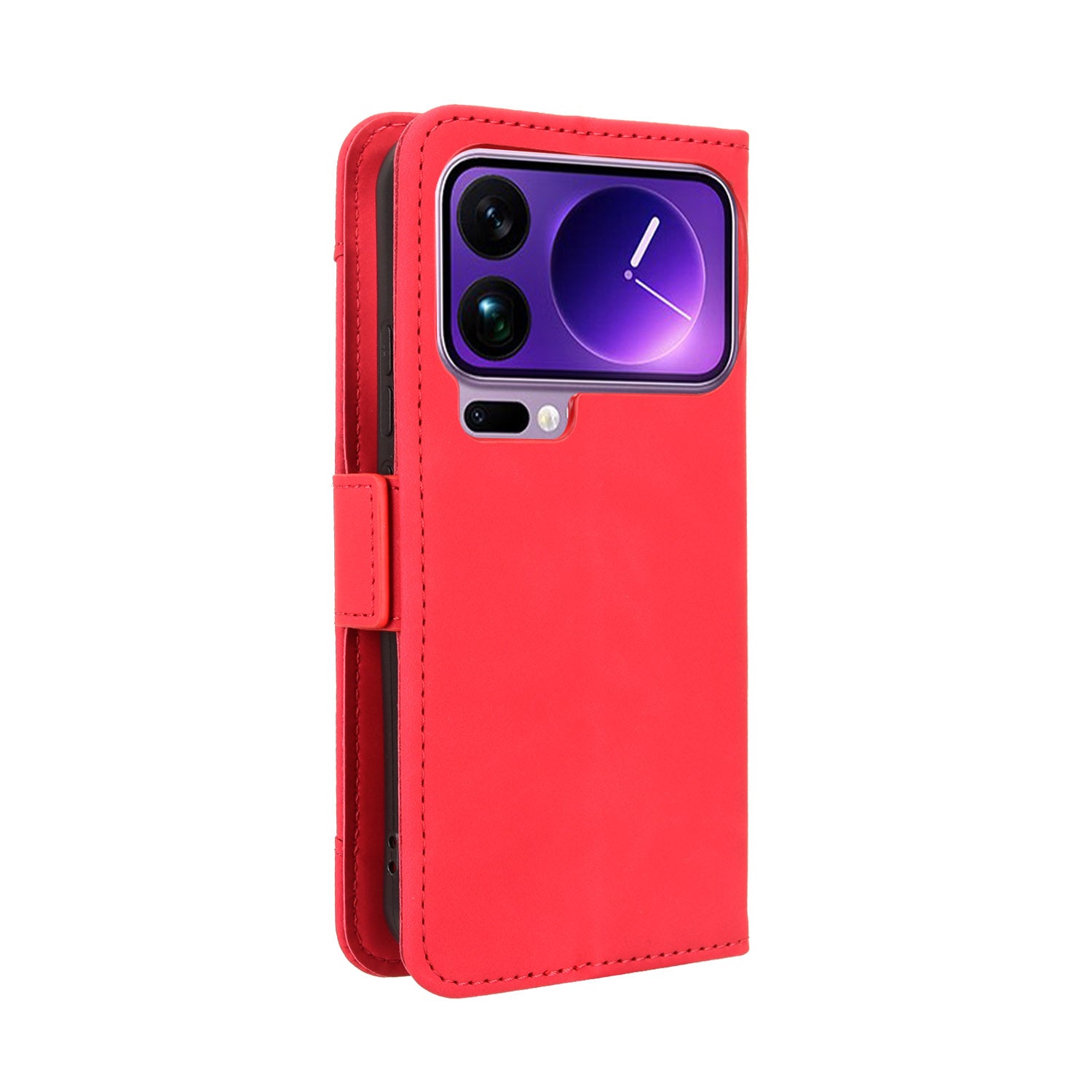 For Xiaomi 17 Pro Max Leather Case Phone Wallet Cover with Multiple Card Slots - Red