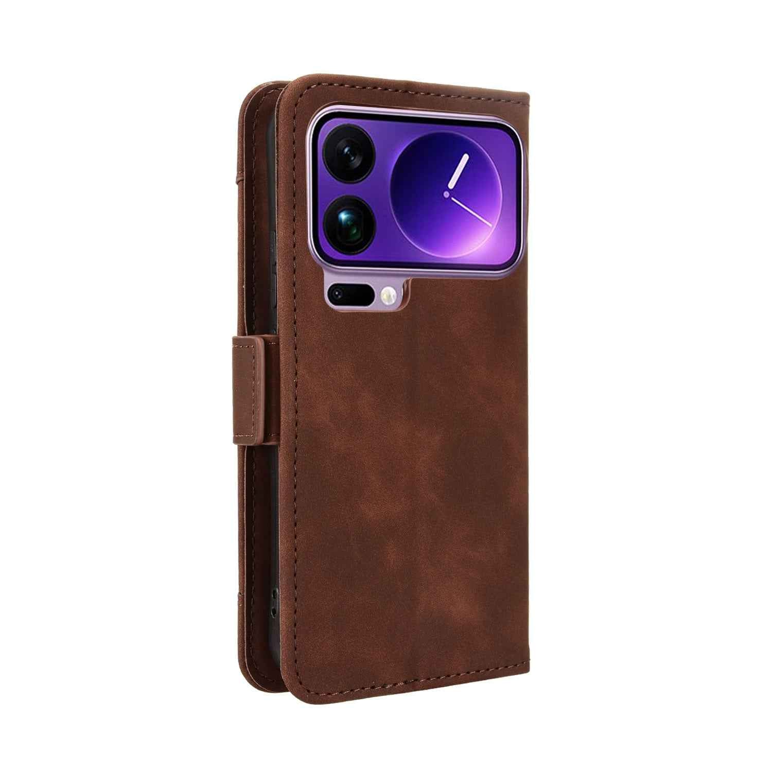 For Xiaomi 17 Pro Leather Case Phone Wallet Cover with Multiple Card Slots - Brown