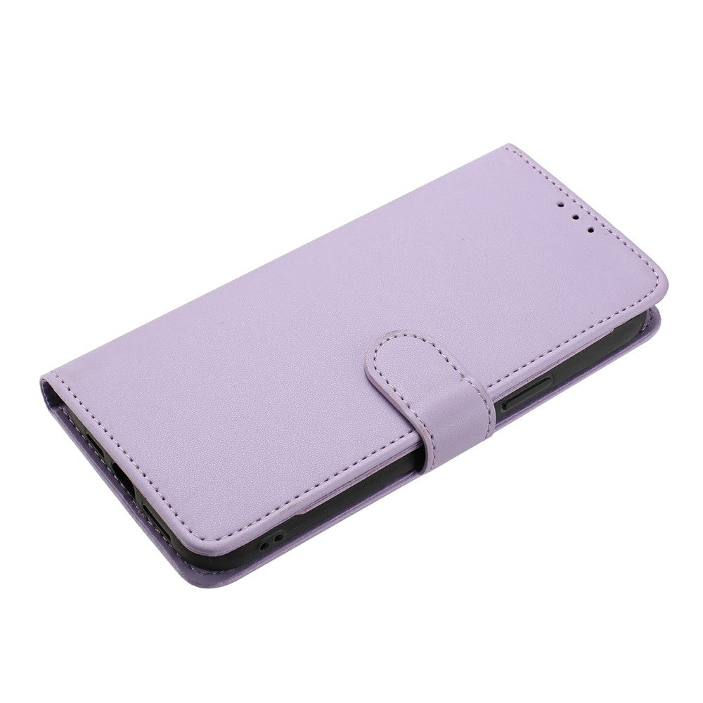 For-Samsung-Galaxy-S26-Ultra-Wallet-Case-with-Strap-/-Multiple-Card-Slots-Solid-Color-Leather-Stand-Phone-Cover-Purple