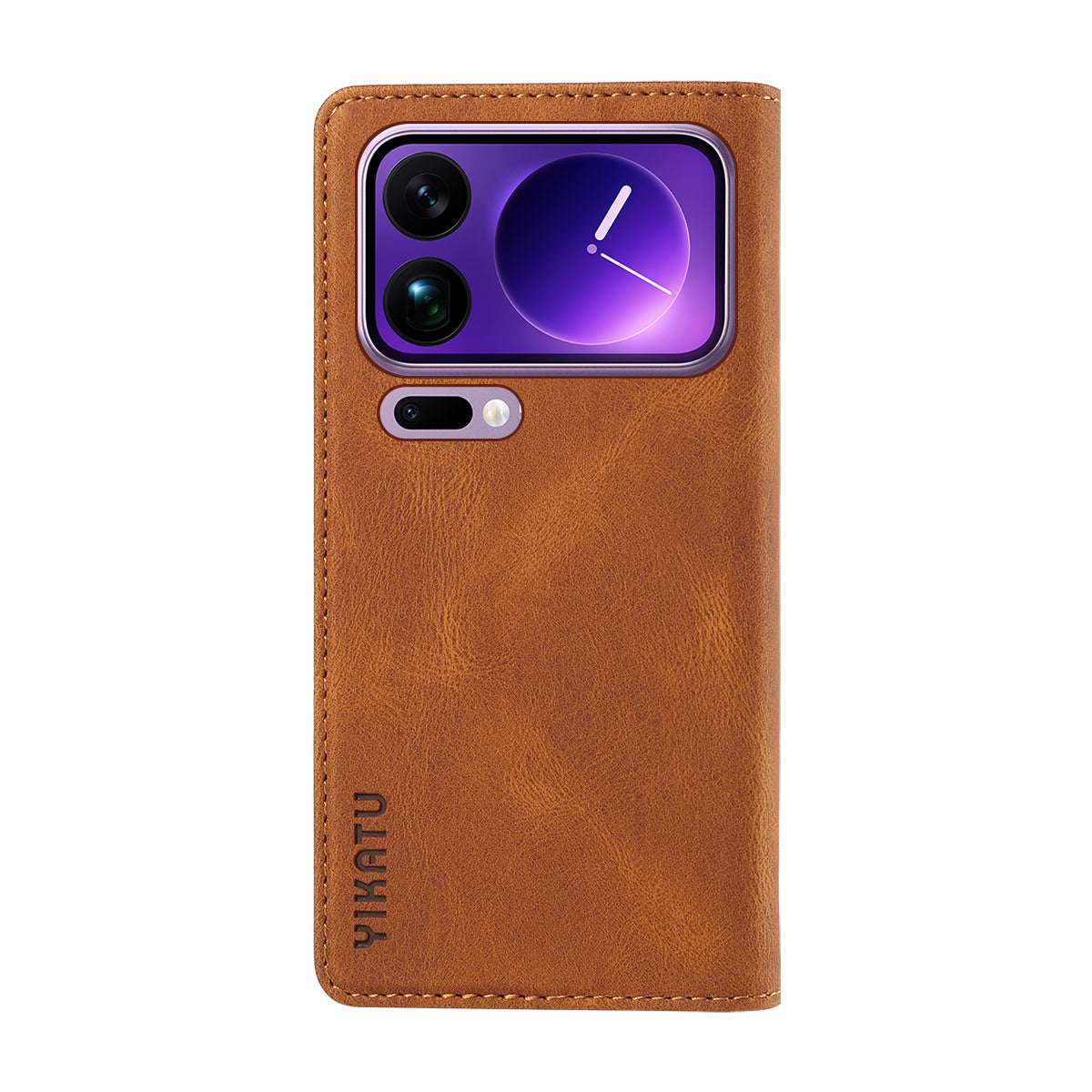 For Xiaomi 17 Pro Max Leather Cover YIKATU YK-004 Skin-Touch Wallet Phone Cases - Brown