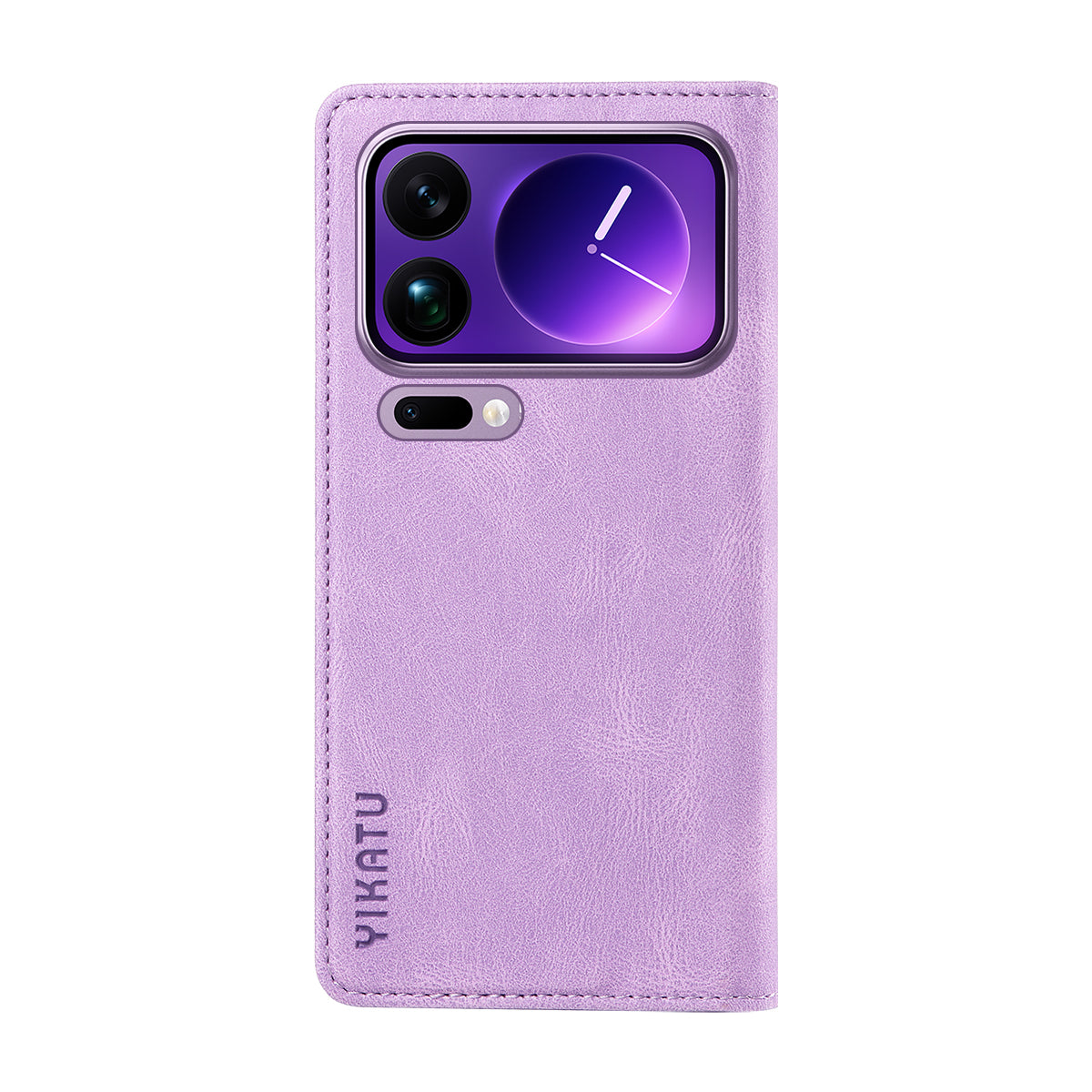 For Xiaomi 17 Pro Max Leather Cover YIKATU YK-004 Skin-Touch Wallet Phone Cases - Purple