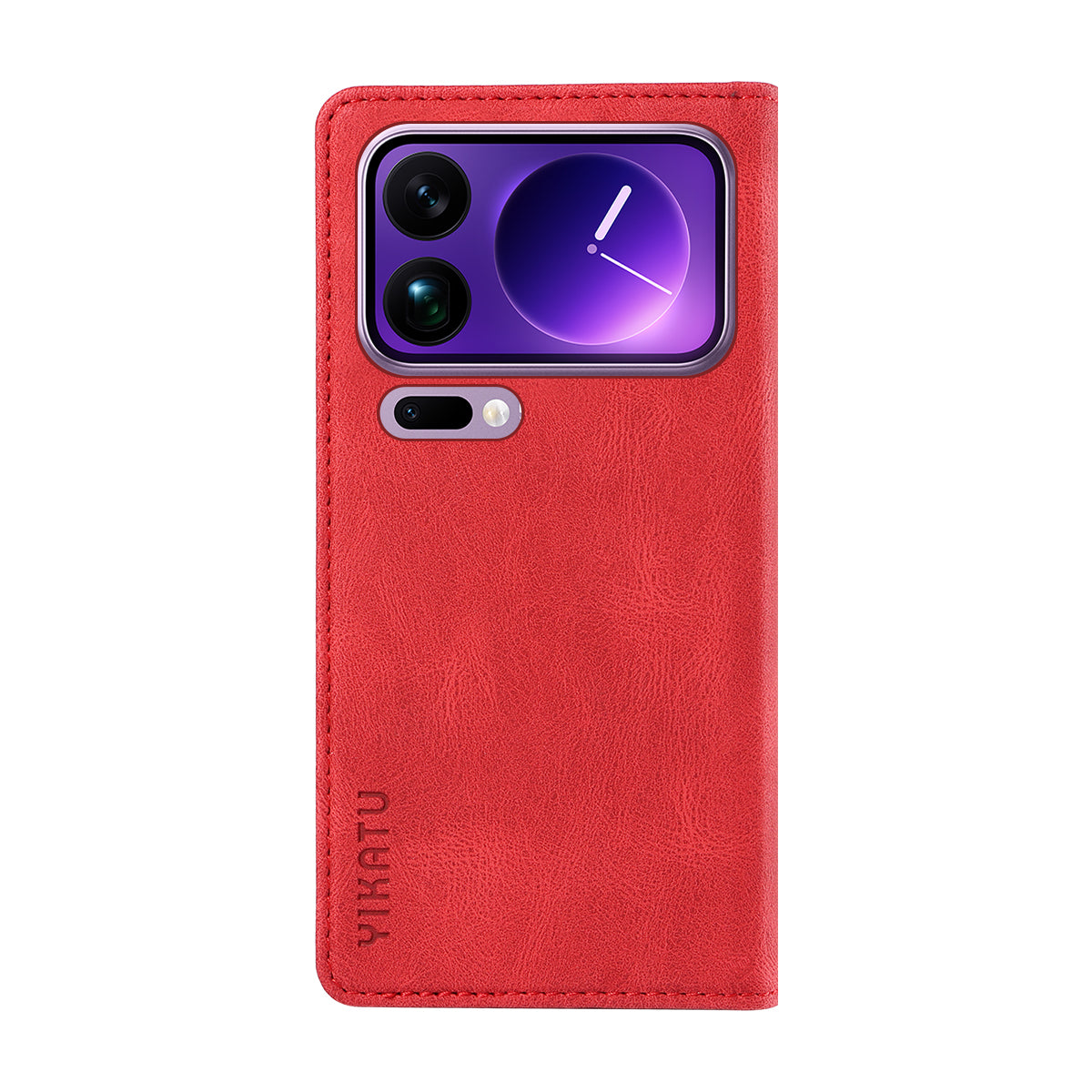 For Xiaomi 17 Pro Max Leather Cover YIKATU YK-004 Skin-Touch Wallet Phone Cases -  Red