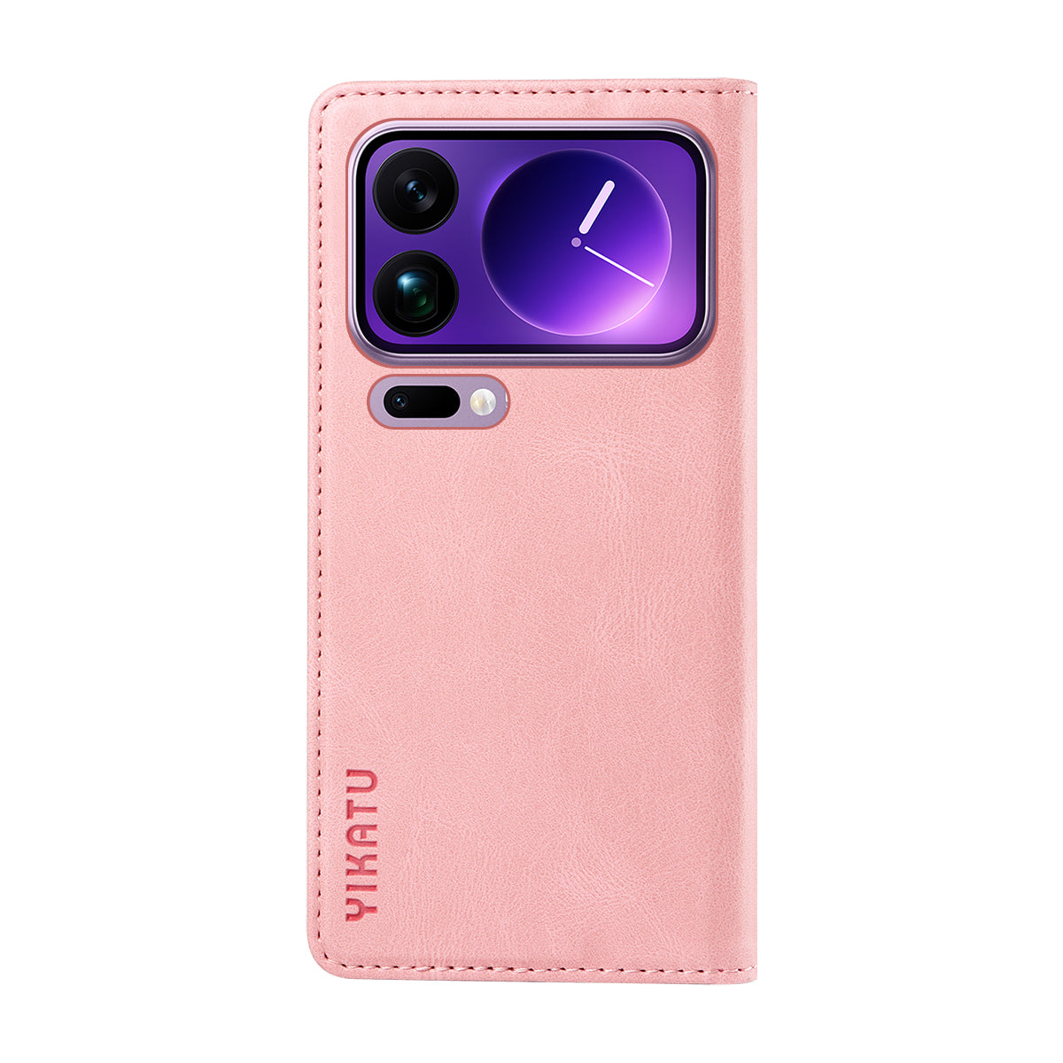 For Xiaomi 17 Pro Max Leather Cover YIKATU YK-004 Skin-Touch Wallet Phone Cases - Pink