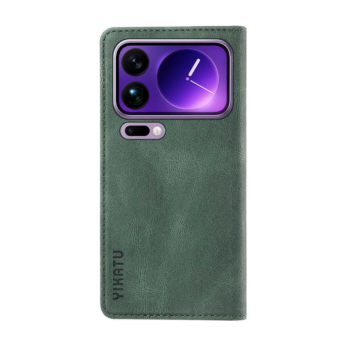 For Xiaomi 17 Pro Max Leather Cover YIKATU YK-004 Skin-Touch Wallet Phone Cases - Green