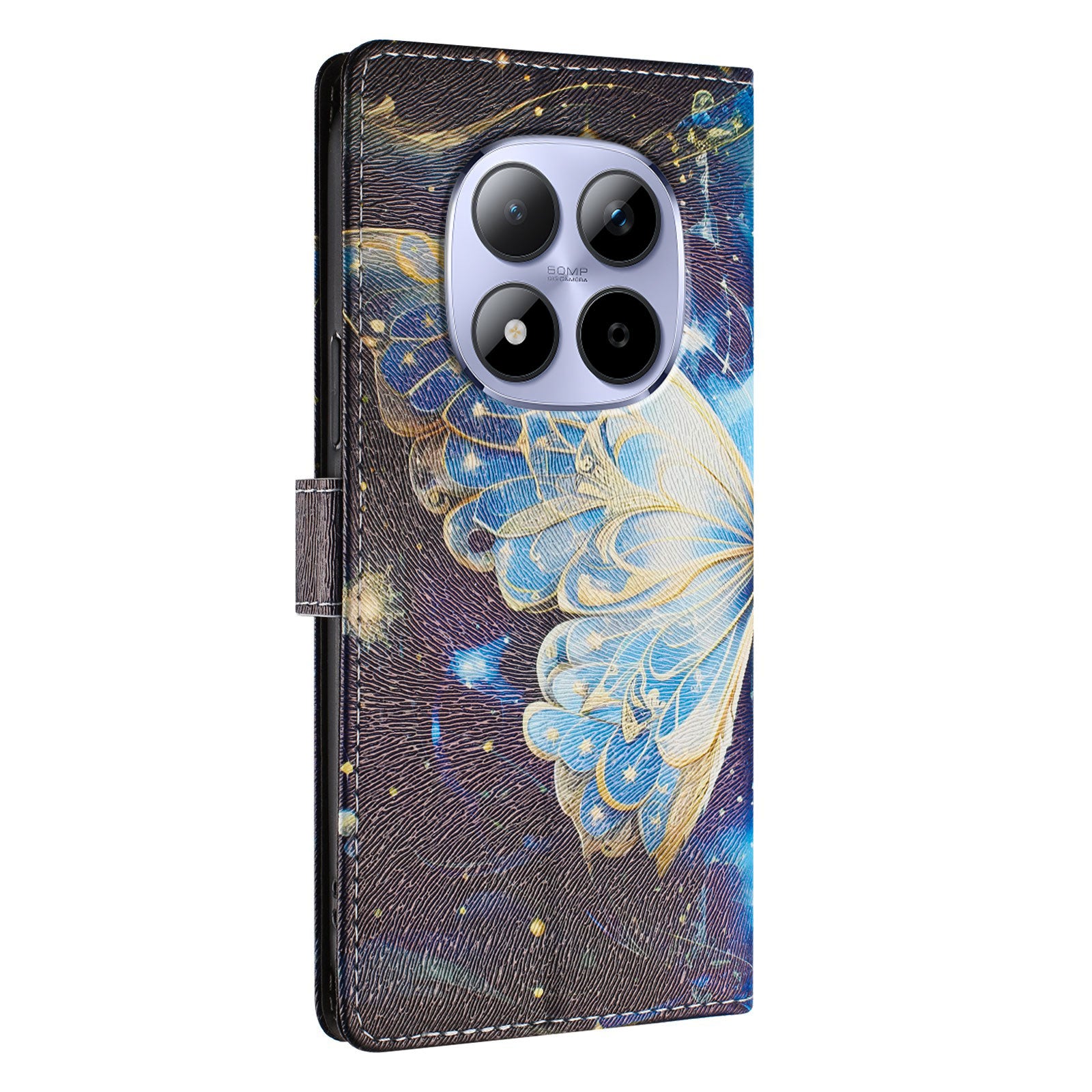 For Xiaomi Redmi Note 15 Pro 5G (Global) Case Pattern Print PU Leather Wallet Phone Cover with Wrist Strap - Big Butterfly