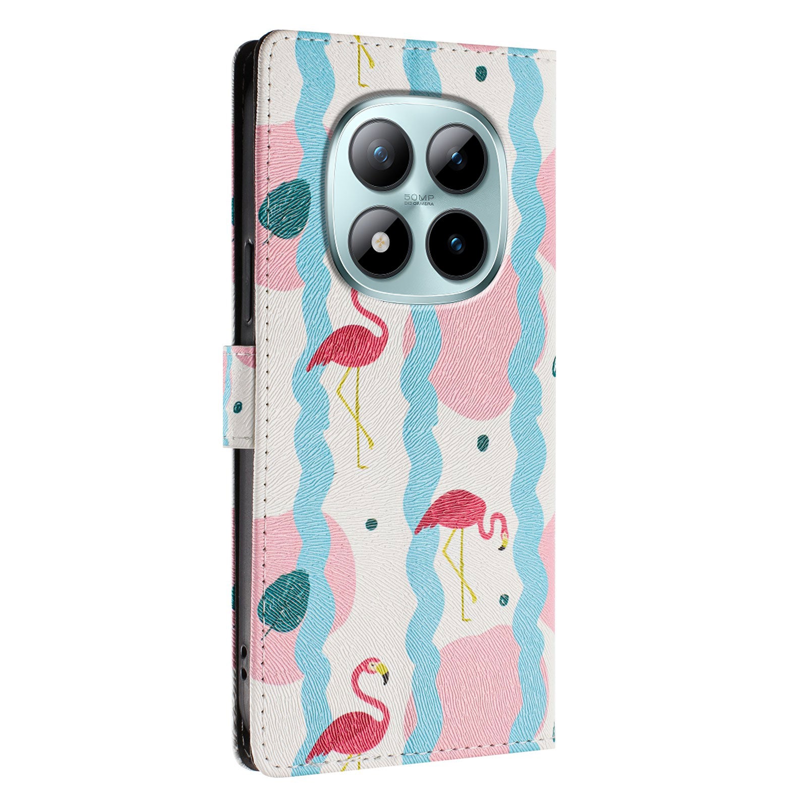 For Xiaomi Poco M8 Pro 5G / Redmi Note 15 Pro+ 5G (Global) Case Pattern Print PU Leather Wallet Phone Cover with Wrist Strap - Birds