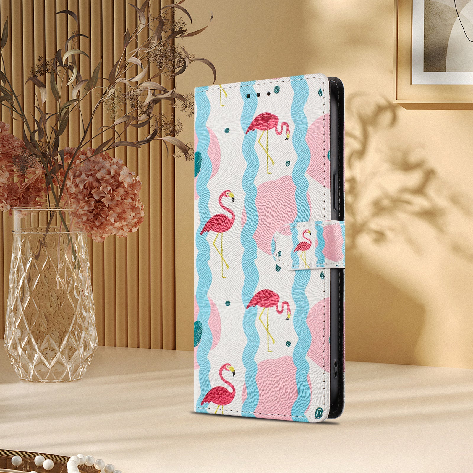 For Xiaomi Poco M8 Pro 5G / Redmi Note 15 Pro+ 5G (Global) Case Pattern Print PU Leather Wallet Phone Cover with Wrist Strap - Birds
