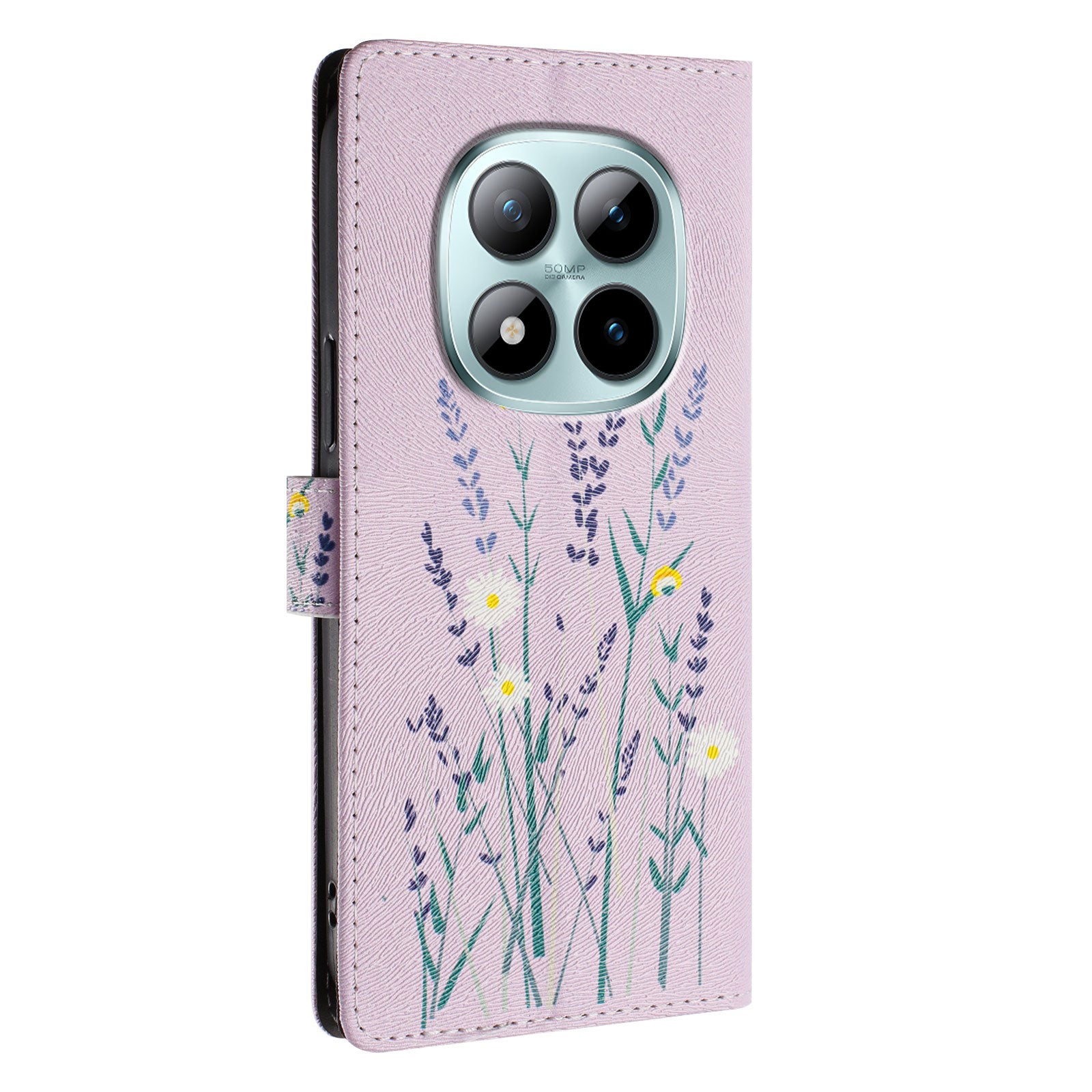 For Xiaomi Poco M8 Pro 5G / Redmi Note 15 Pro+ 5G (Global) Case Pattern Print PU Leather Wallet Phone Cover with Wrist Strap - Lavender
