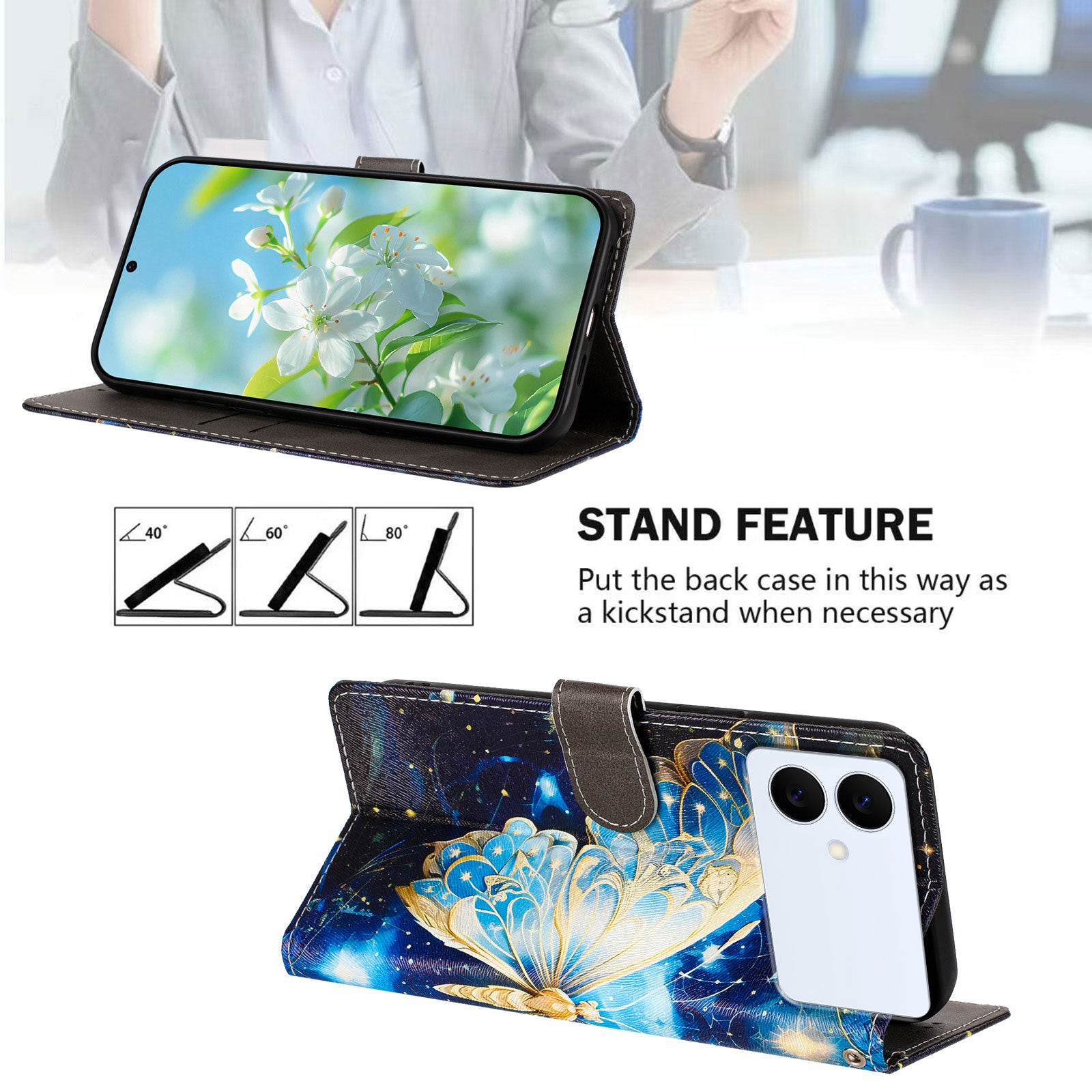 For-Samsung-Galaxy-S26-Edge-Case-Pattern-Print-PU-Leather-Wallet-Phone-Cover-with-Wrist-Strap-Big-Butterfly
