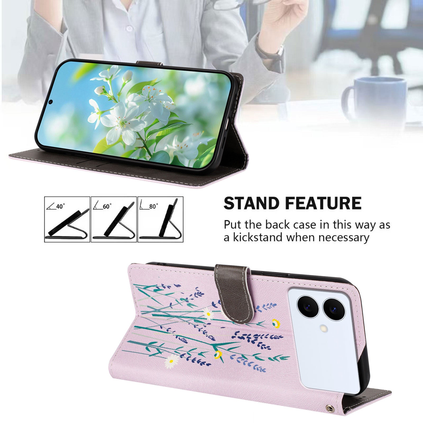 For-Samsung-Galaxy-S26-Edge-Case-Pattern-Print-PU-Leather-Wallet-Phone-Cover-with-Wrist-Strap-Lavender