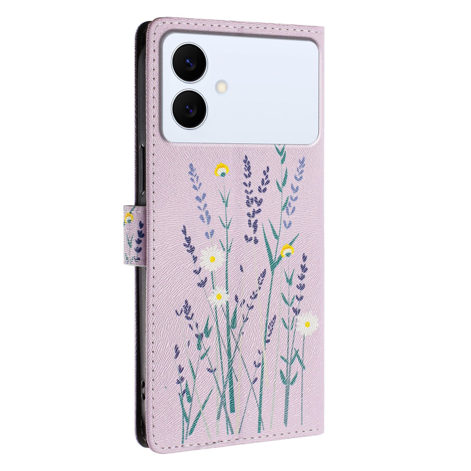 For-Samsung-Galaxy-S26-Edge-Case-Pattern-Print-PU-Leather-Wallet-Phone-Cover-with-Wrist-Strap-Lavender