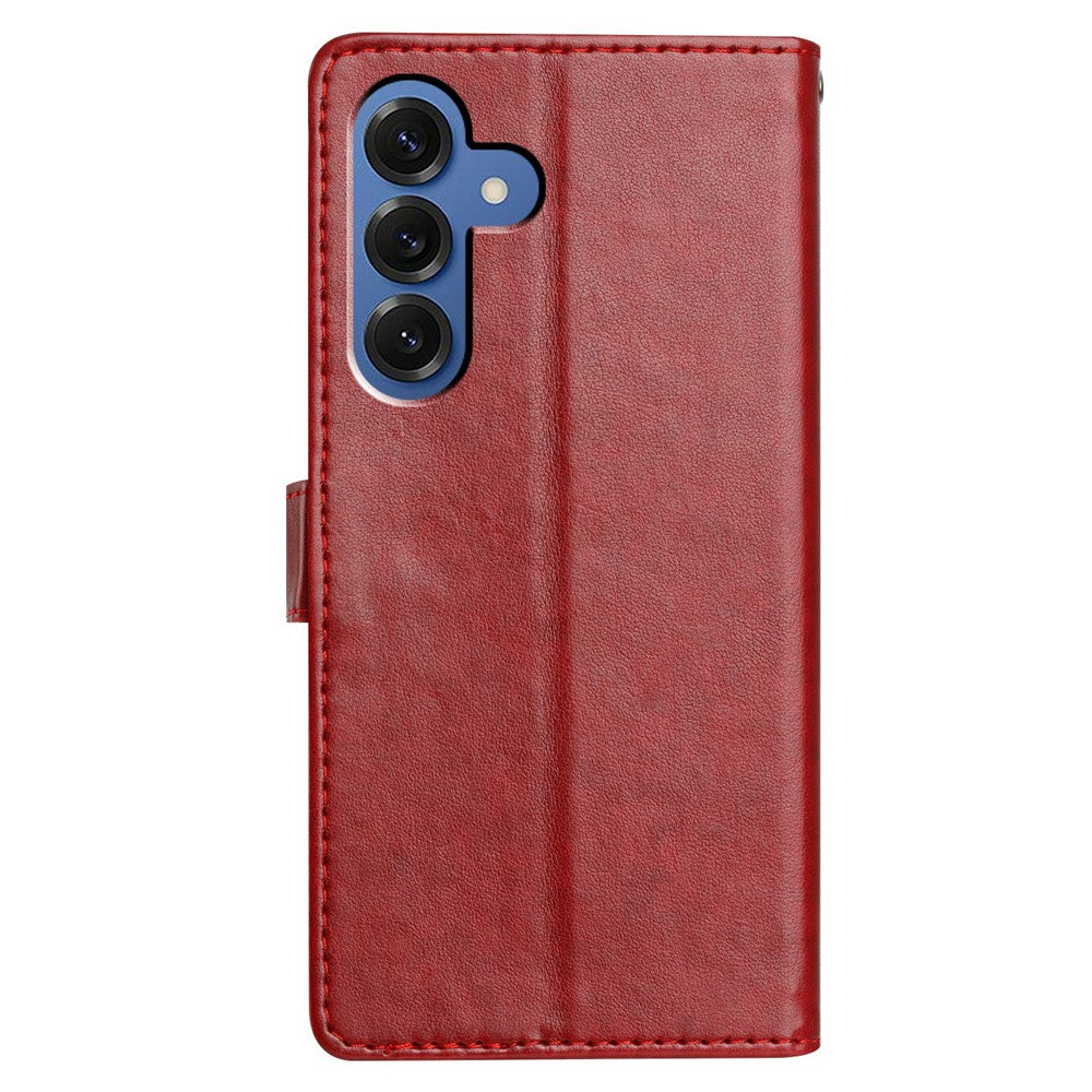For-Samsung-Galaxy-S26-/-S26-Pro-Leather-Case-Wallet-Stand-Phone-Cover-with-Handy-Strap-Red