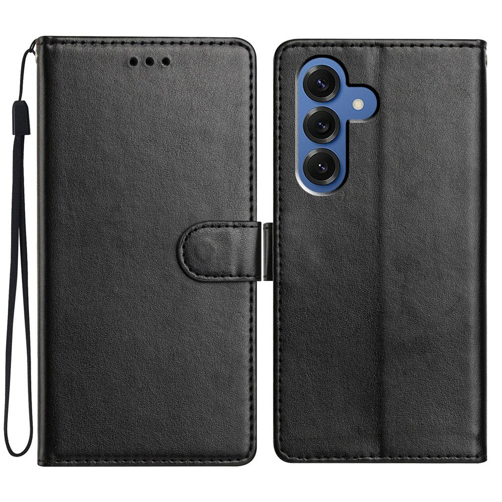 For-Samsung-Galaxy-S26-/-S26-Pro-Leather-Case-Wallet-Stand-Phone-Cover-with-Handy-Strap-Black