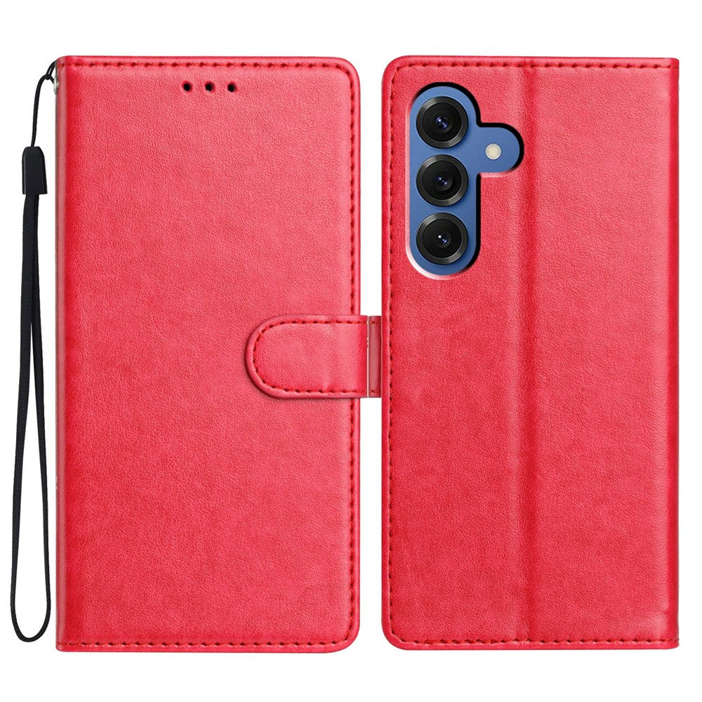 For-Samsung-Galaxy-S26-/-S26-Pro-Leather-Case-Wallet-Stand-Phone-Cover-with-Handy-Strap-Rose