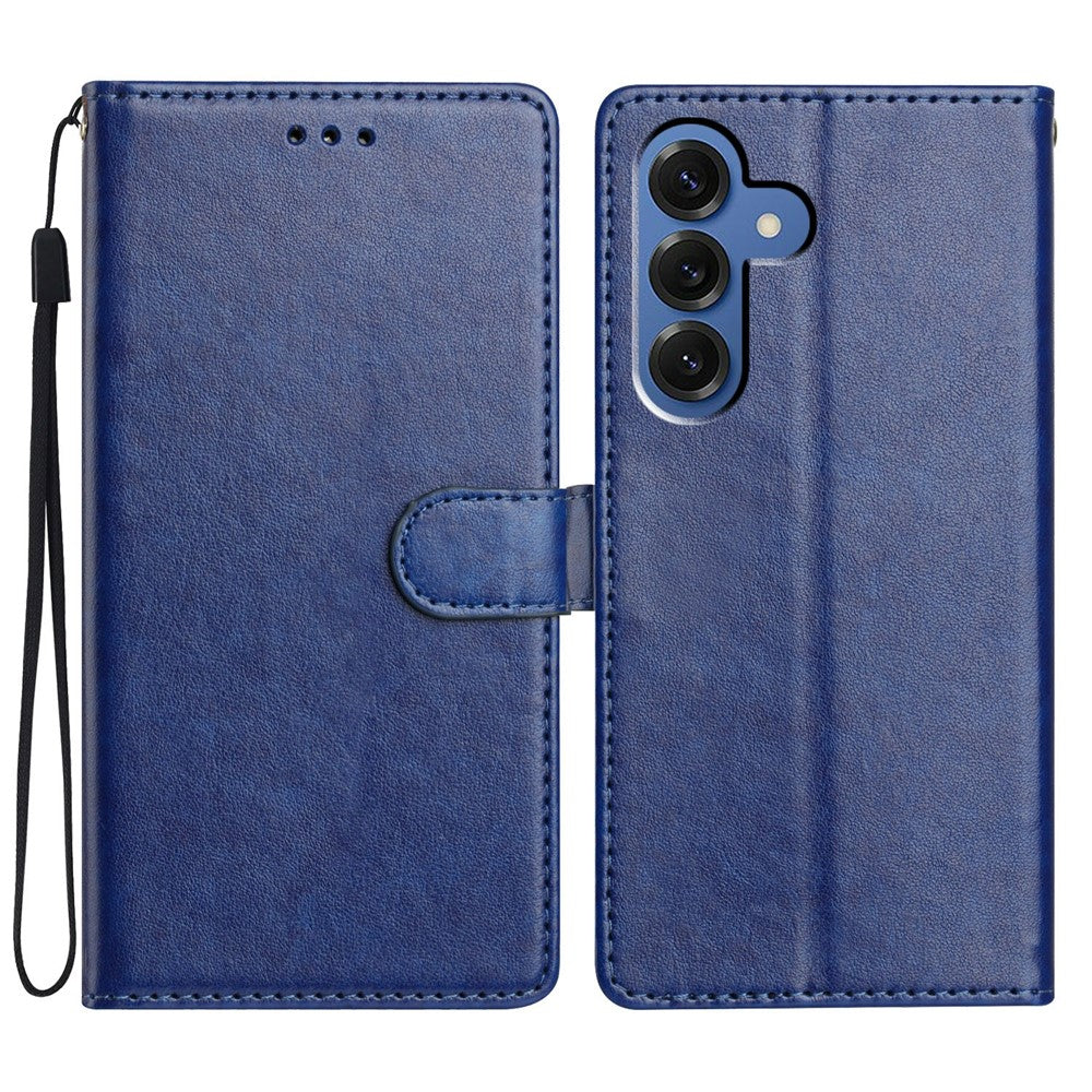 For-Samsung-Galaxy-S26-/-S26-Pro-Leather-Case-Wallet-Stand-Phone-Cover-with-Handy-Strap-Blue
