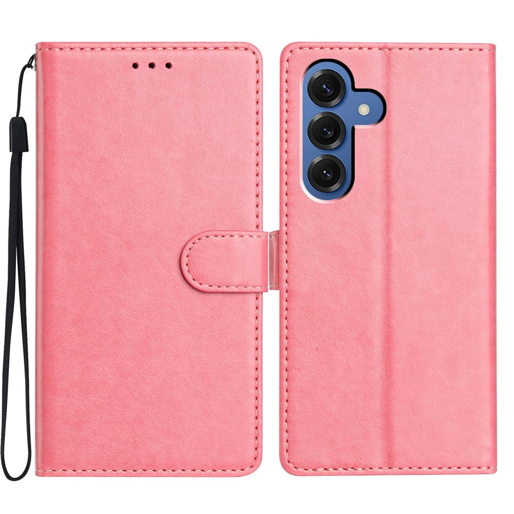 For-Samsung-Galaxy-S26-/-S26-Pro-Leather-Case-Wallet-Stand-Phone-Cover-with-Handy-Strap-Rose-Gold