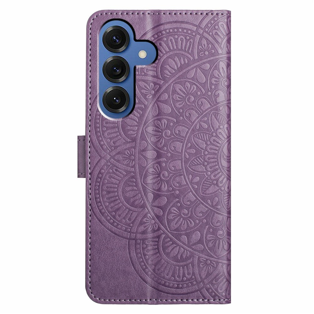 For-Samsung-Galaxy-S26-/-S26-Pro-Leather-Case-with-Card-Slots-Mandala-Pattern-Phone-Cover-Stand-Purple