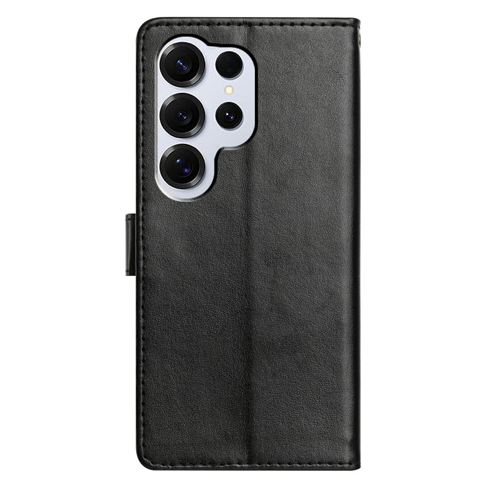 For-Samsung-Galaxy-S26-Ultra-Leather-Case-Wallet-Stand-Phone-Cover-with-Handy-Strap-Black