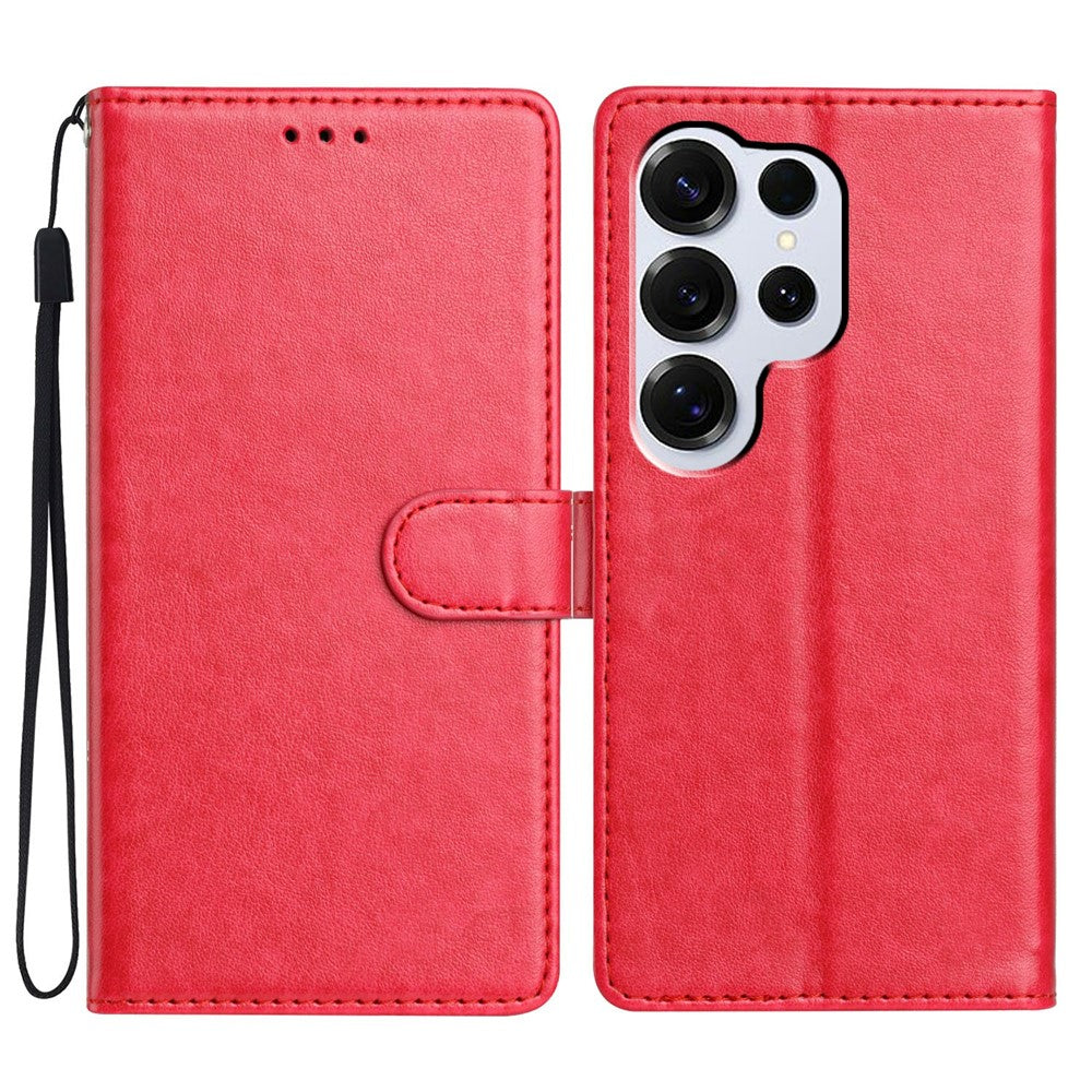 For-Samsung-Galaxy-S26-Ultra-Leather-Case-Wallet-Stand-Phone-Cover-with-Handy-Strap-Rose