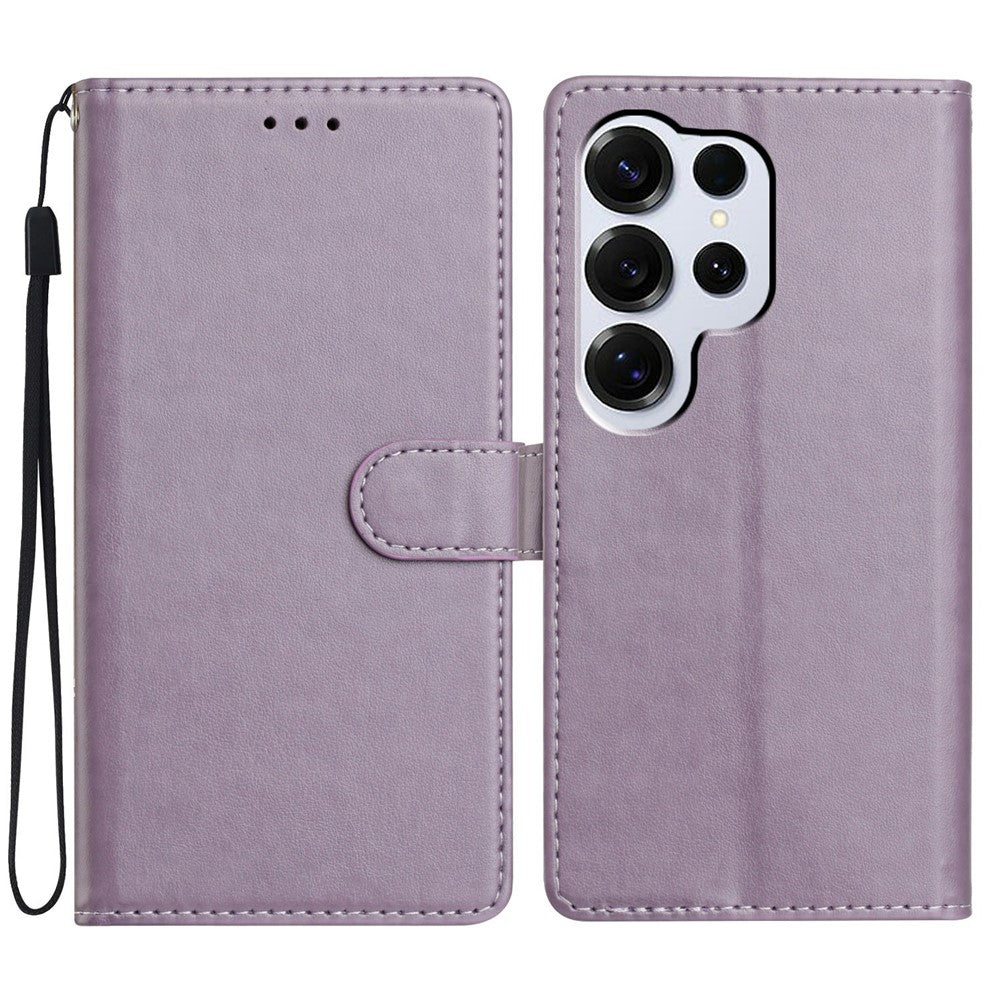 For-Samsung-Galaxy-S26-Ultra-Leather-Case-Wallet-Stand-Phone-Cover-with-Handy-Strap-Purple