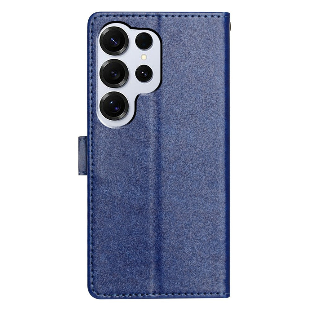 For-Samsung-Galaxy-S26-Ultra-Leather-Case-Wallet-Stand-Phone-Cover-with-Handy-Strap-Blue