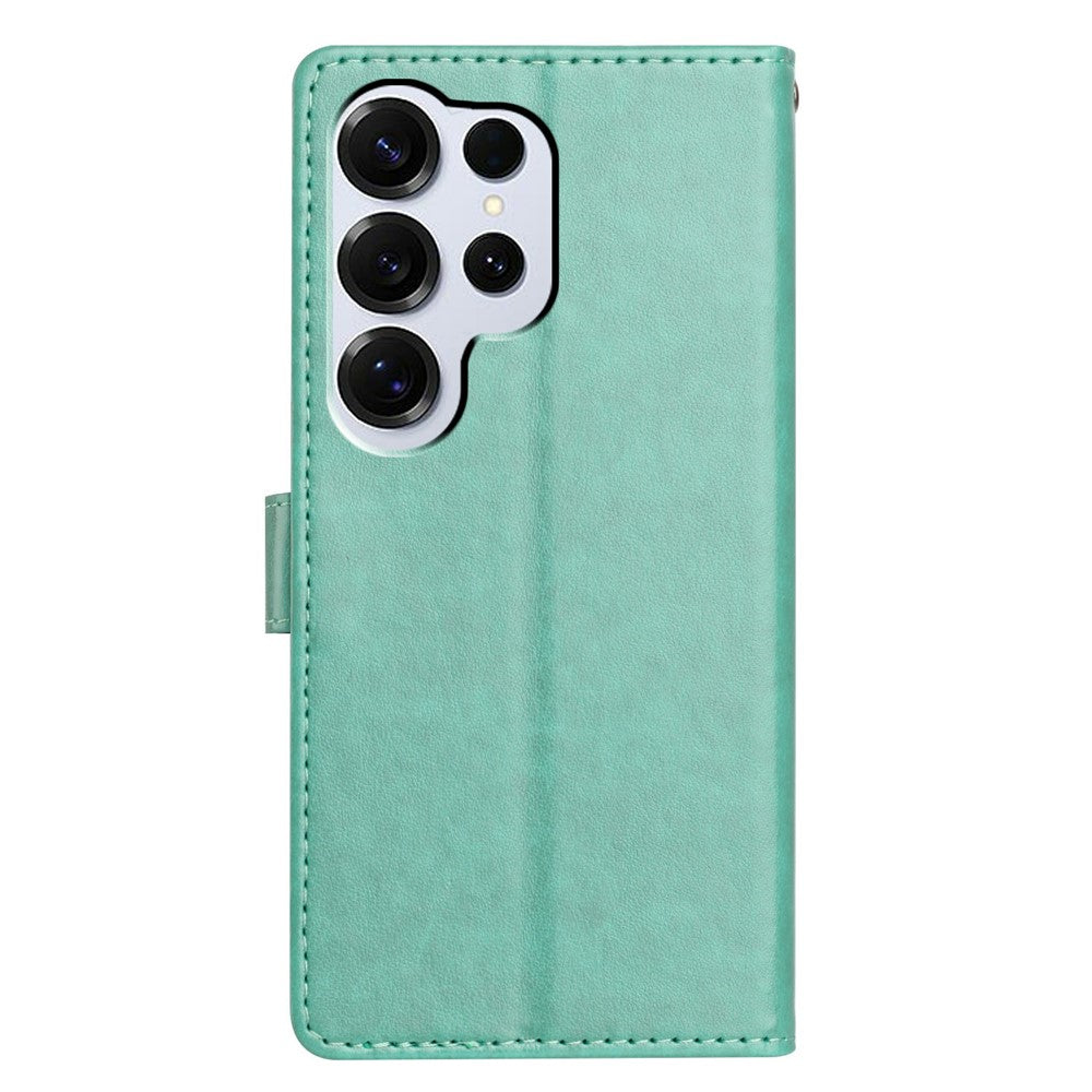 For-Samsung-Galaxy-S26-Ultra-Leather-Case-Wallet-Stand-Phone-Cover-with-Handy-Strap-Green