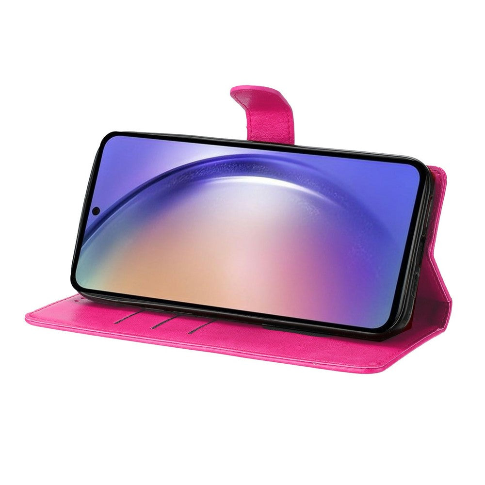 For-Samsung-Galaxy-S26-Ultra-Wallet-Case-Glitter-Anti-Scratch-Leather-Stand-Phone-Cover-with-Strap-Rose