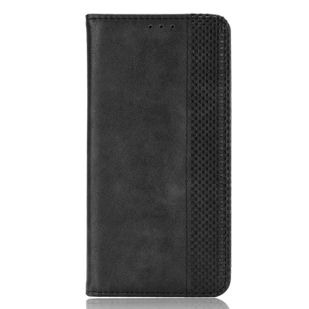 For Xiaomi 17 Pro Leather Case Wallet Stand Retro Texture Phone Cover - Black