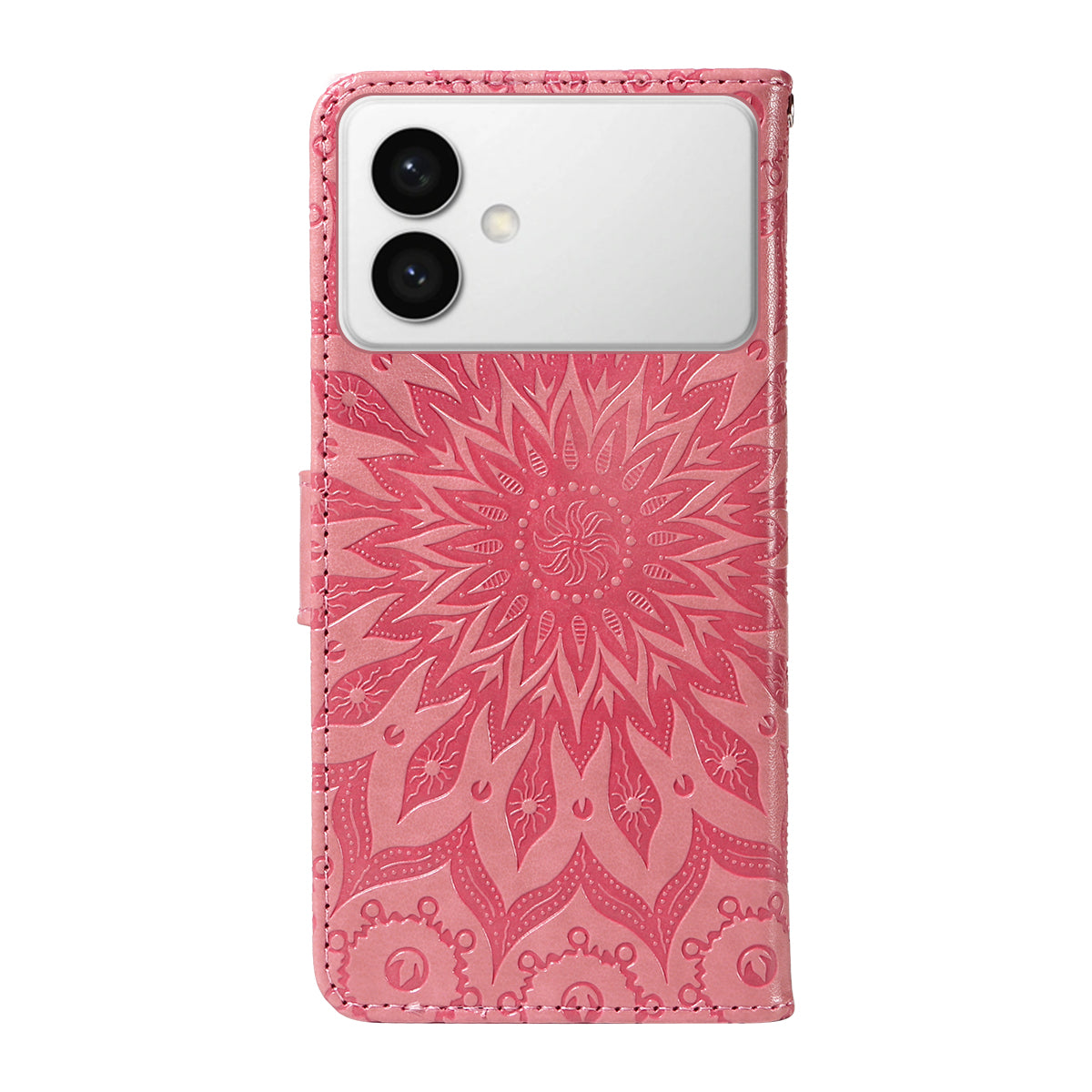 For-Samsung-Galaxy-S26-Edge-Leather-Wallet-Case-Sunflower-Imprinted-Phone-Cover-Pink