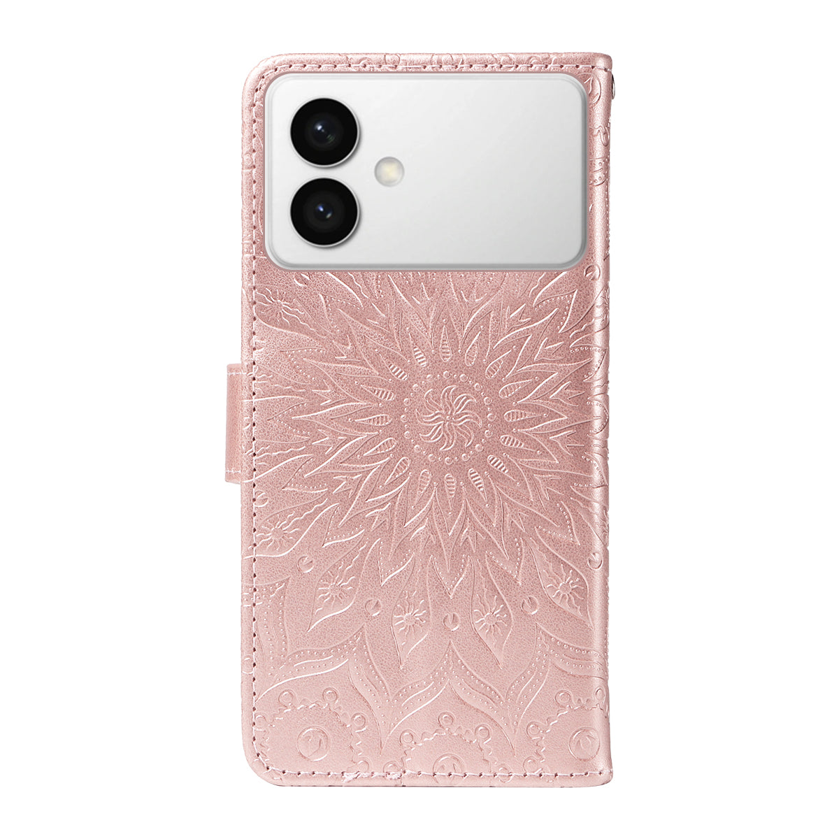 For-Samsung-Galaxy-S26-Edge-Leather-Wallet-Case-Sunflower-Imprinted-Phone-Cover-Rose-Gold