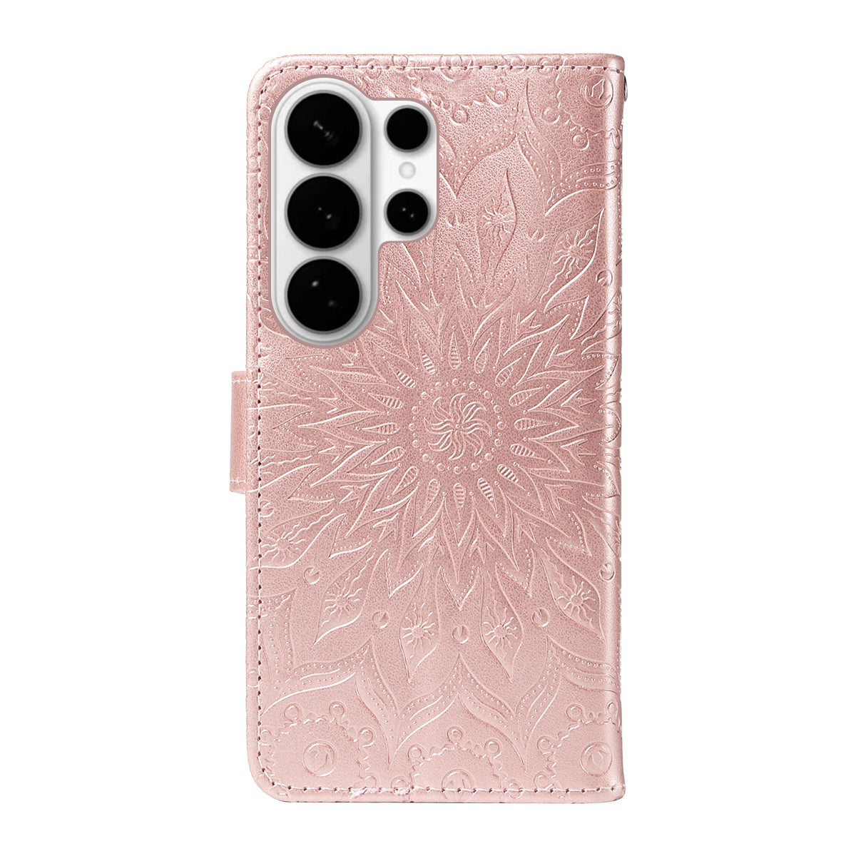 For-Samsung-Galaxy-S26-Ultra-Leather-Wallet-Case-Sunflower-Imprinted-Phone-Cover-Rose-Gold