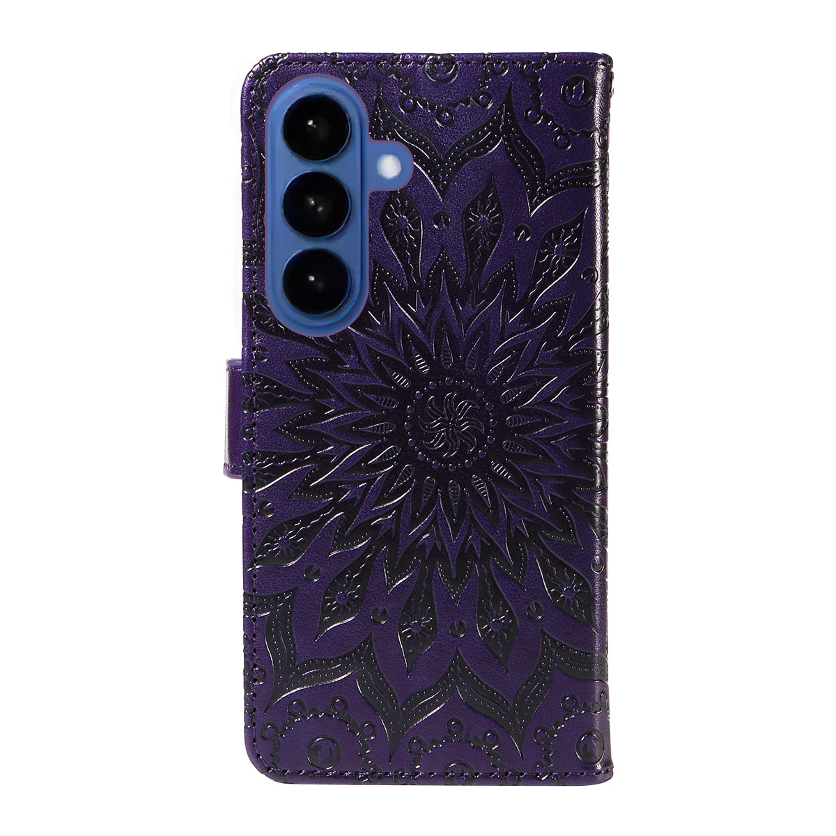 For-Samsung-Galaxy-S26-/-S26-Pro-Leather-Wallet-Case-Sunflower-Imprinted-Phone-Cover-Purple