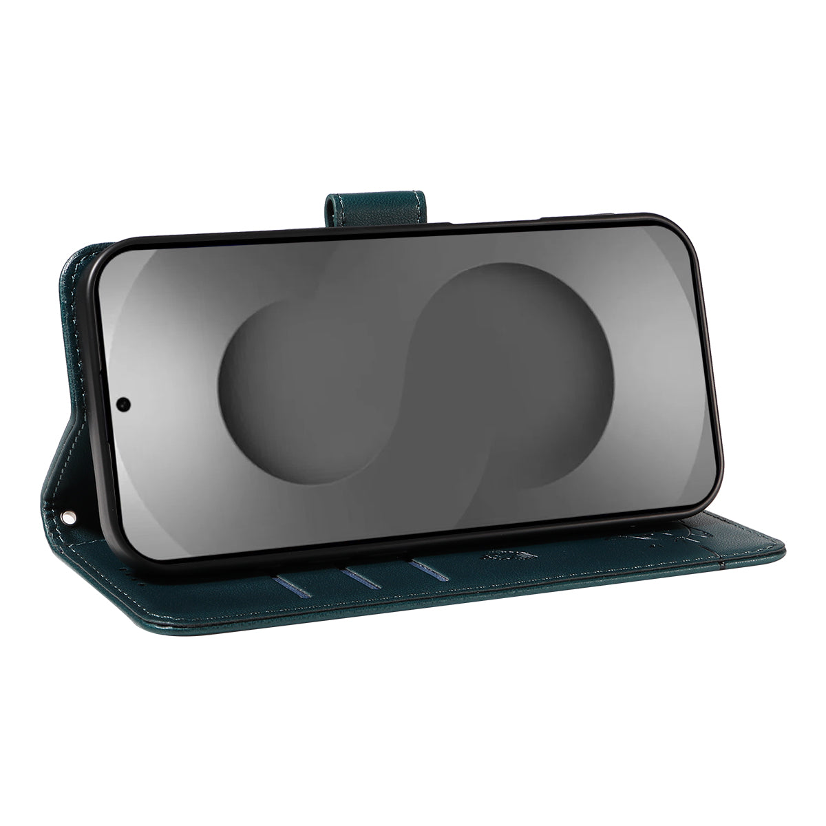 For-Samsung-Galaxy-S26-Ultra-Case-Cat-Pattern-Imprint-Leather-Phone-Cover-with-Wrist-Strap-Blue