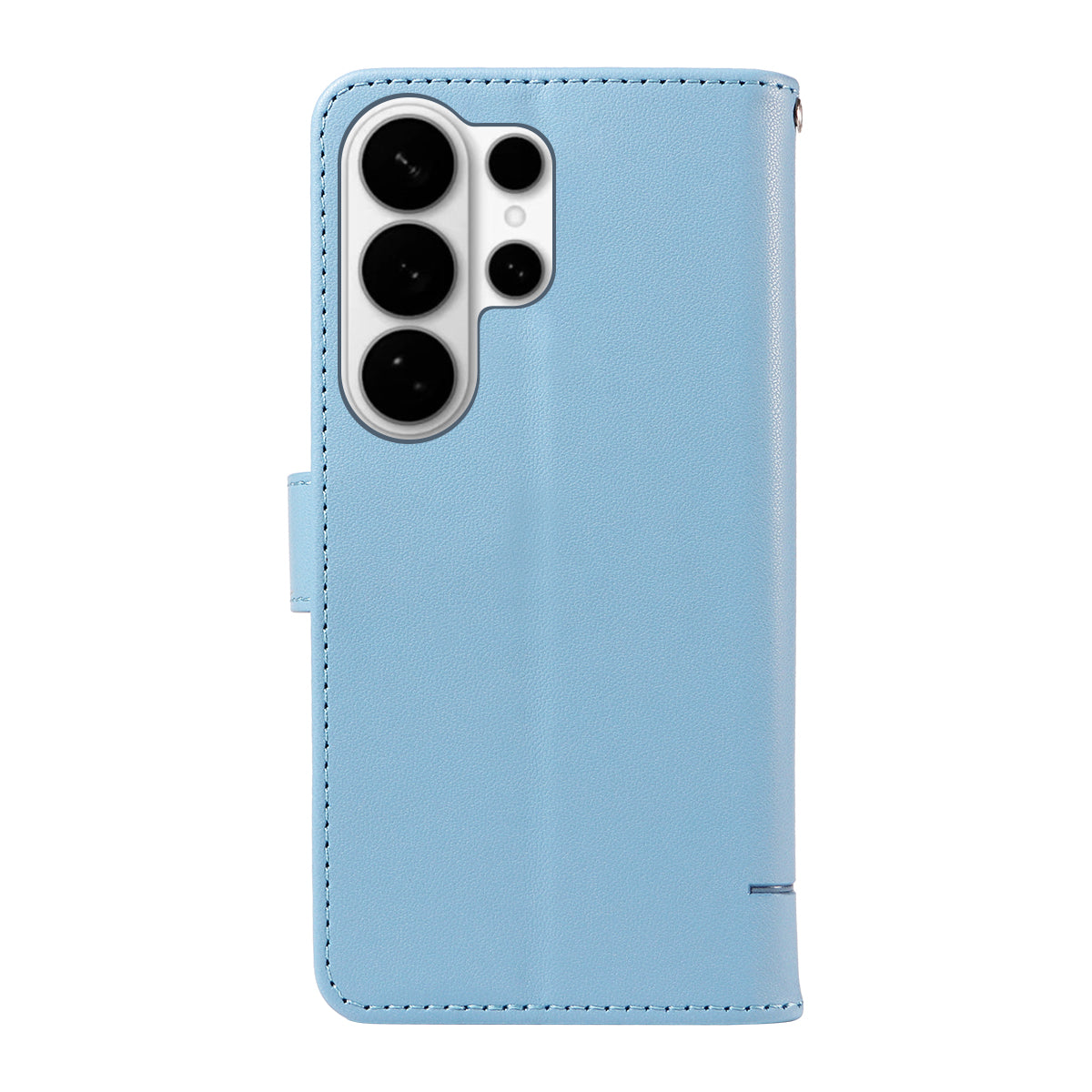 For-Samsung-Galaxy-S26-Ultra-Case-Cat-Pattern-Imprint-Leather-Phone-Cover-with-Wrist-Strap-Sky-Blue