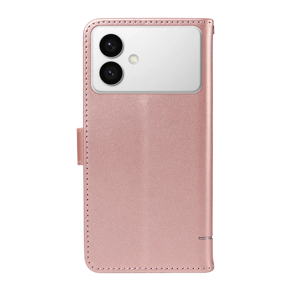 For-Samsung-Galaxy-S26-Edge-Case-Cat-Pattern-Imprint-Leather-Phone-Cover-with-Wrist-Strap-Rose-Gold
