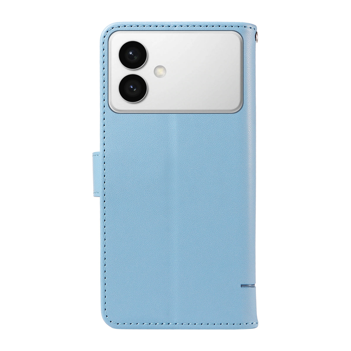 For-Samsung-Galaxy-S26-Edge-Case-Cat-Pattern-Imprint-Leather-Phone-Cover-with-Wrist-Strap-Sky-Blue