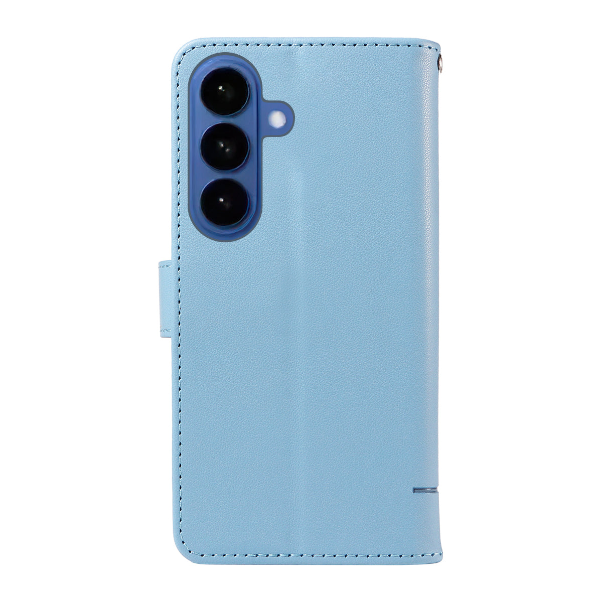 For-Samsung-Galaxy-S26-/-S26-Pro-Case-Cat-Pattern-Imprint-Leather-Phone-Cover-with-Wrist-Strap-Sky-Blue