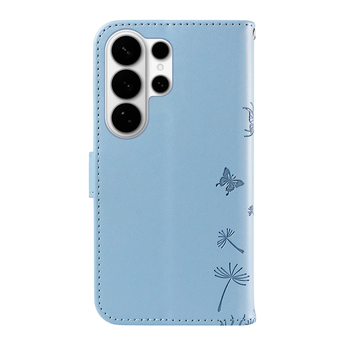 For-Samsung-Galaxy-S26-Ultra-Leather-Wallet-Case-with-Strap-Dandelion-Imprint-Phone-Stand-Cover-Sky-Blue