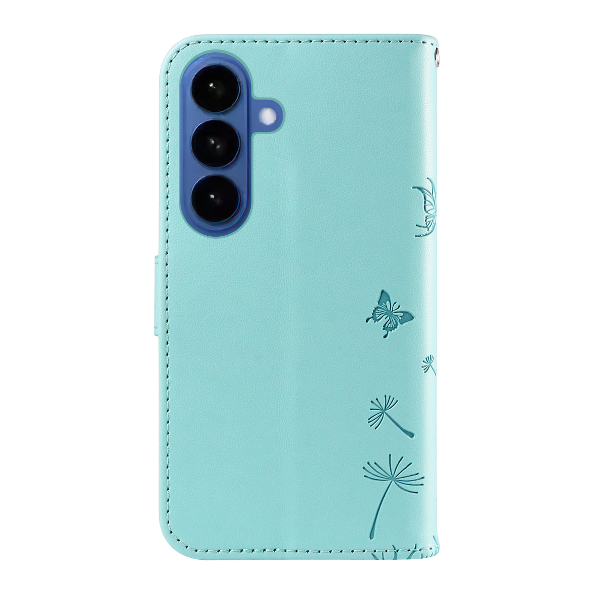 For-Samsung-Galaxy-S26-/-S26-Pro-Leather-Wallet-Case-with-Strap-Dandelion-Imprint-Phone-Stand-Cover-Green