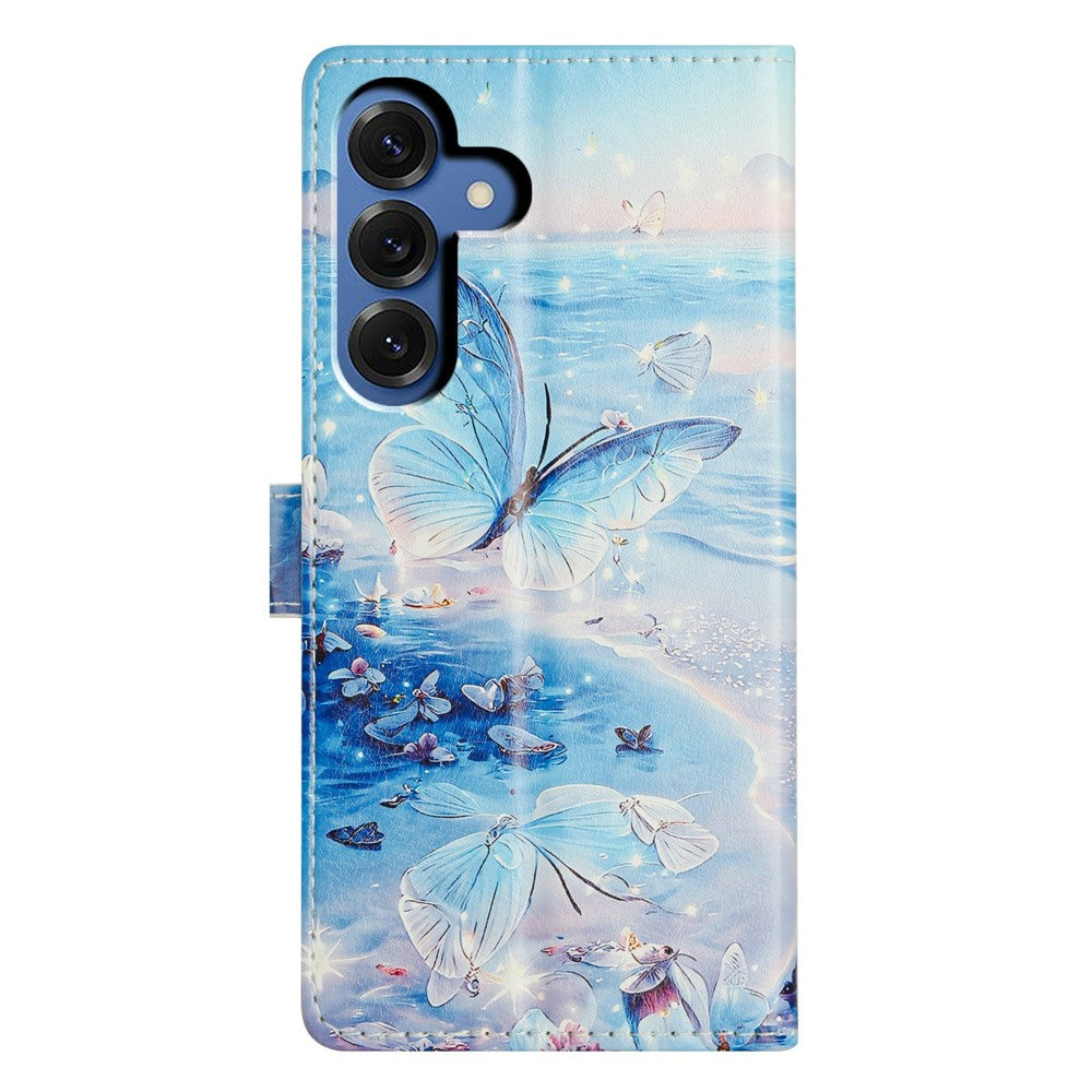 For-Samsung-Galaxy-S26-/-S26-Pro-Case-Pattern-Printing-Wallet-Stand-Flip-Leather-Phone-Cover-with-Strap-Ocean-Butterfly