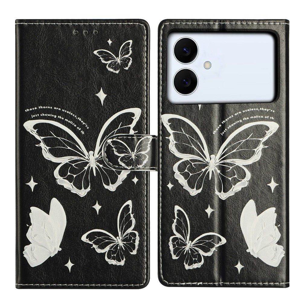 For-Samsung-Galaxy-S26-Edge-Case-Pattern-Printing-Wallet-Stand-Flip-Leather-Phone-Cover-with-Strap-Butterfly