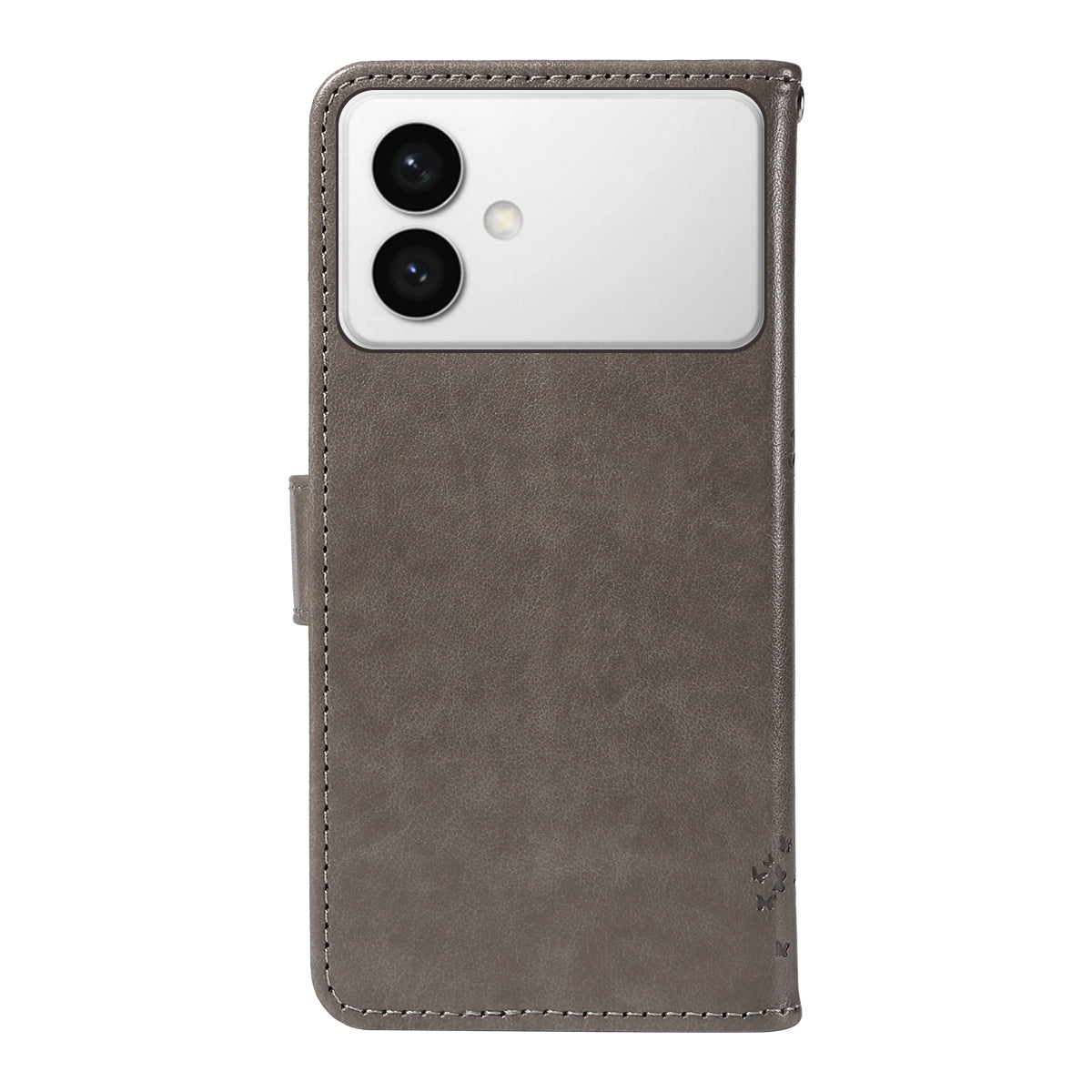 For-Samsung-Galaxy-S26-Edge-Phone-Case-with-Stand-Cat-Tree-Pattern-Leather-Wallet-Mobile-Cover-Grey