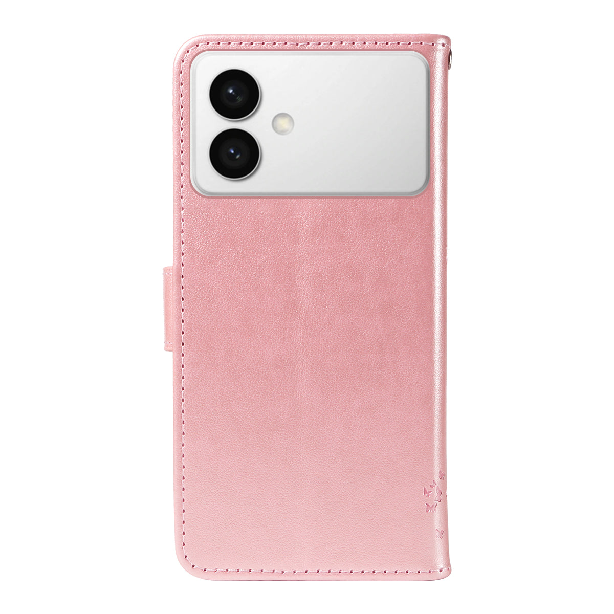 For-Samsung-Galaxy-S26-Edge-Phone-Case-with-Stand-Cat-Tree-Pattern-Leather-Wallet-Mobile-Cover-Rose-Gold