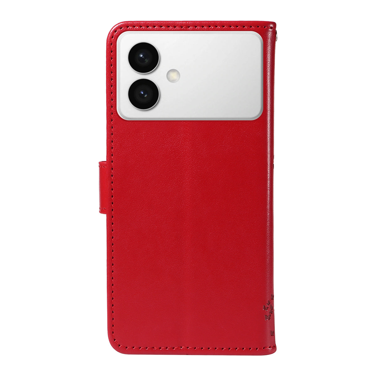 For-Samsung-Galaxy-S26-Edge-Phone-Case-with-Stand-Cat-Tree-Pattern-Leather-Wallet-Mobile-Cover-Red